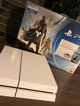White 500 gb ps4 destiny themed, hardly used all boxed all leads
