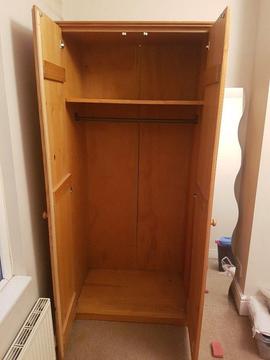 Solid Pine Wardrobe in good condition. Collection only. Non-smoking household
