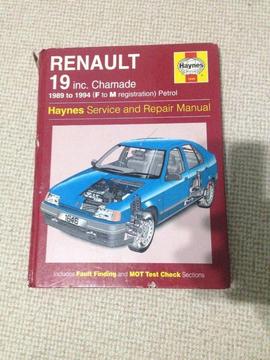 Renault 19 Haynes Service and Repair Manual
