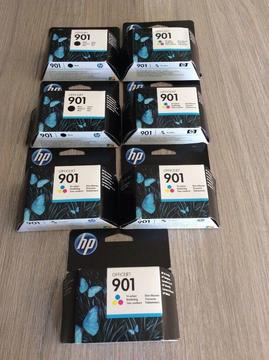 HP 901 Ink Cartridges 2 x black and 5 colour