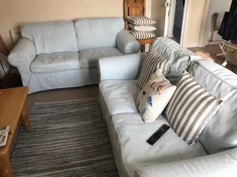 2 IKEA EKTORP SOFAS - LIKE NEW - DELIVERY AVAILABLE FOR FRIDAY 2ND MARCH