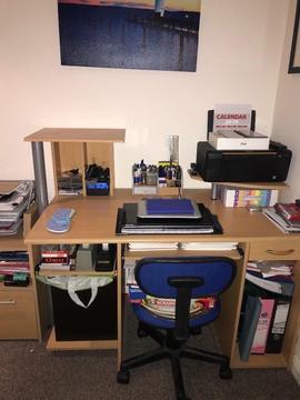 Desk.chair and filing cabinet in good condition