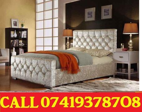New Offer Beautiful Bed For Your Living Room..Double Chesterfield Crush Velvet Divan Base Available