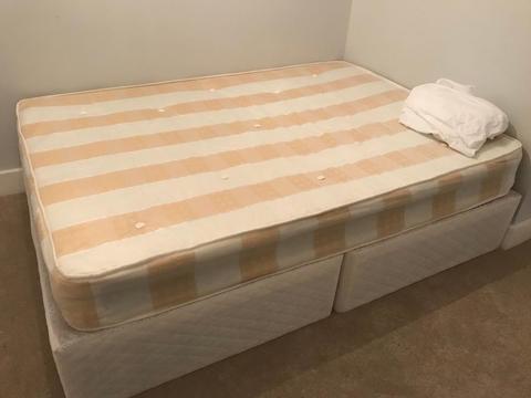 FREE double divan bed and mattress. Must collect this weekend