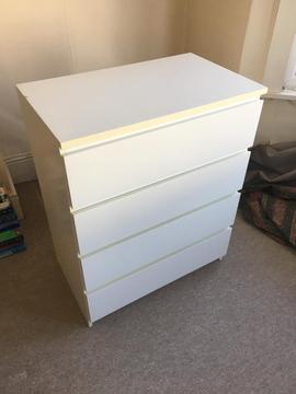 White ikea chest of drawers