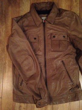 Diesel men's brown real leather jacket size m/l