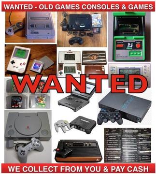 WANTED RETRO GAMES CONSOLES AND GAMES