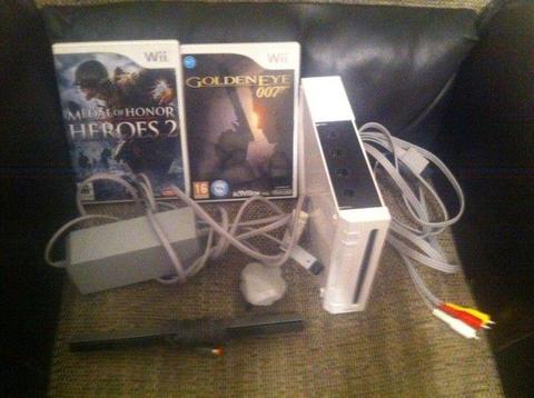 Nintendo wii with 2 games and all wires