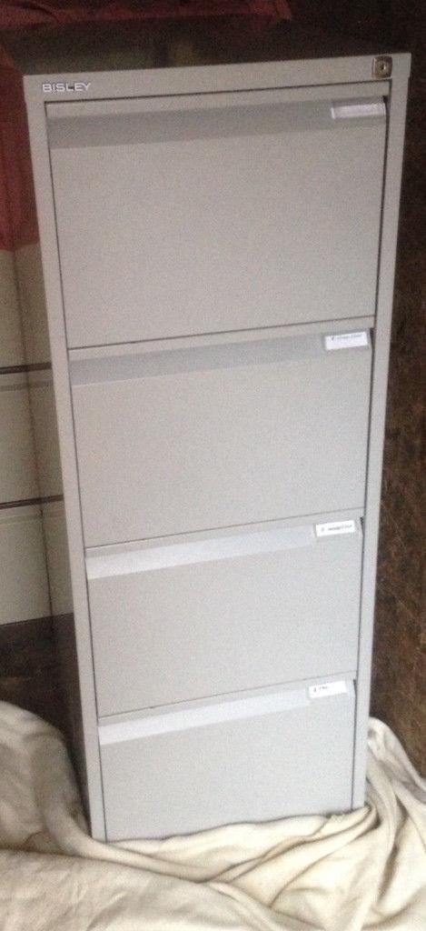 filing cabinet Bisley grey 4 drawers with hanger file
