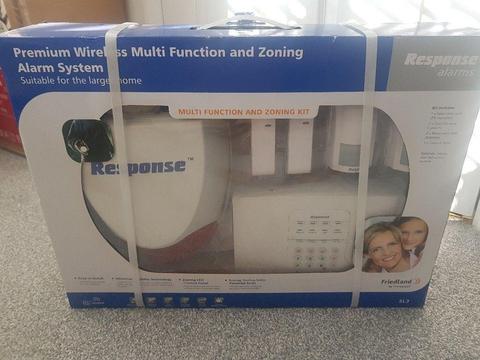 Premium wireless multi function and zoning alarm system and a premium dummy siren