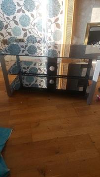 Black and silver tv unit for free