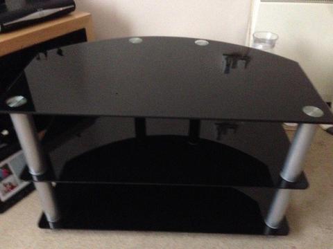 Glass tv stand