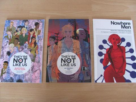 Image comics 'They're not Like Us' Vols 1&2 and 'Nowhere Men' Vol 1 graphic novels for sale