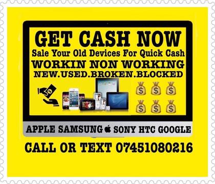 Cash Paid iPhone X 7 8 8 Plus 7 Plus 6s 6s Plus Samsung s8 s8 Plus s7 s7Edge Note 8 iPad GooglePixel