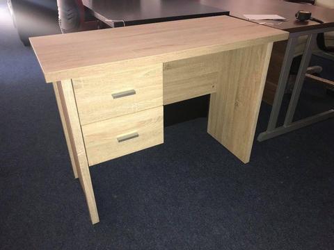 1m light oak desk with 2 drawers attached-perfect for kids room or small office space