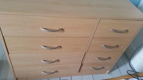 Beech effect drawers