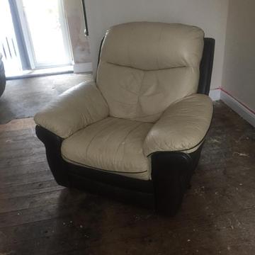 Free leather settee