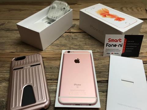 Rose Gold iPhone 6S . 3 month warranty. O2/Tesco/Giffgaff. Card payment/ Delivery available