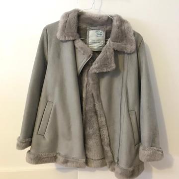 Zara girls faux suede jacket size 11/12Y 152cm