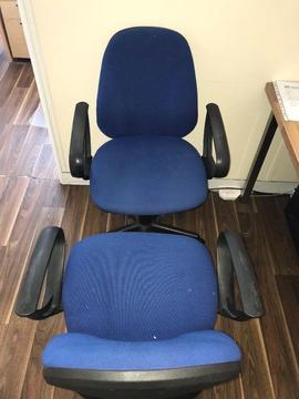 Office chairs with 2 leavers and back support