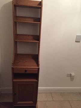 Solid pine bookcase unit