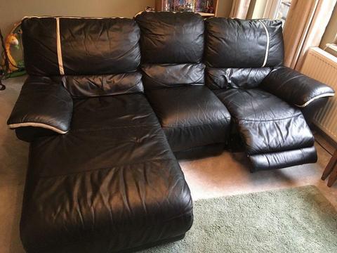 DFS leather sofa