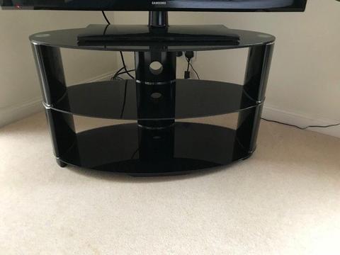 Black glass TV stand - £40