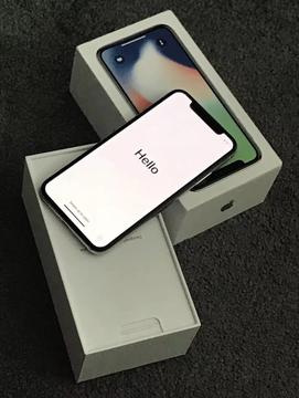 IPhone X 256gb silver with Apple receipt boxed for swap