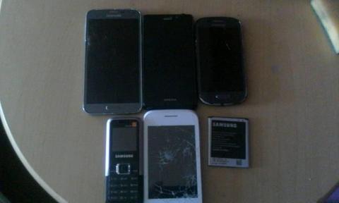 Joblot of 5 phones