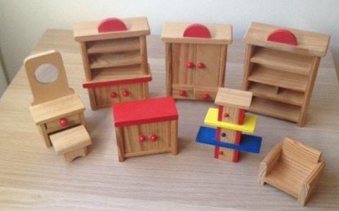 wooden doll's house furniture