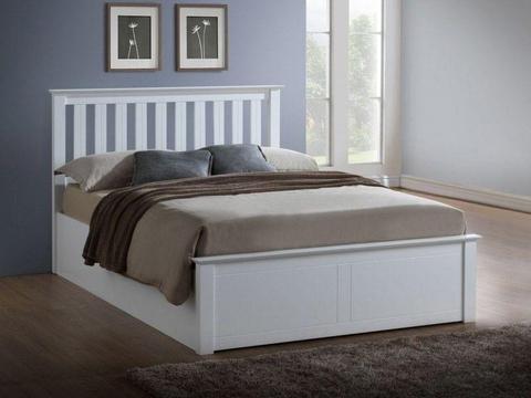 BEST SELLER- BRAND NEW DOUBLE SIZE SOLID WOODEN OTTOMAN STORAGE BED - AVAILABLE WITH MATTRESS ALSO
