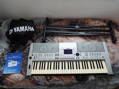 Yamaha PSR-S500 Keyboard with AC Adapter, stand, songbook rest, dust cover and manual