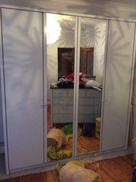 Large double mirrored wardrobe
