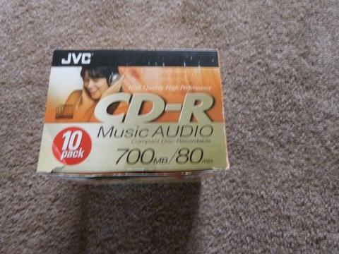 10 pack of 700 mb jvc compact discs