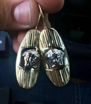 Versace 14 ct gold earrings