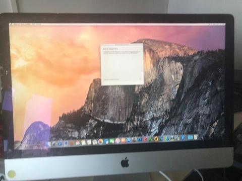 APPLE IMAC 27 INCHES INTEL CORE i5 3.4 32GB RAM 3TB & 12GB SSD EARLY 2013 (CRACK ON OUTER SCREEN)