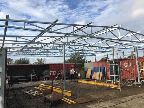 Modular roof structure - temporary roof - transportable
