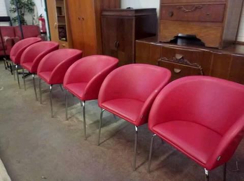 Red reception chairs £10 each