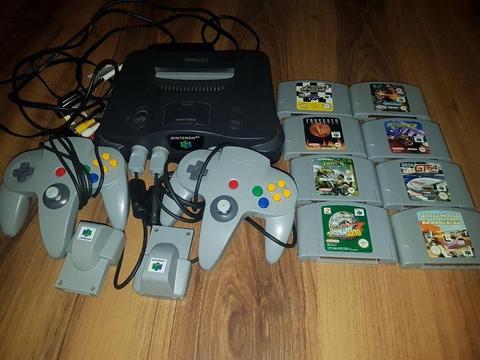 N64 bundle with controllers and games