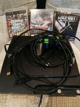 PlayStation 3 with 3 games and 1 wireless controller free local delivery