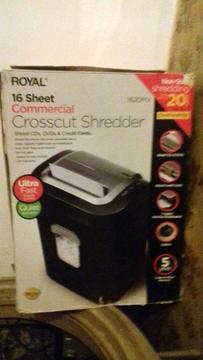 Royal 16 sheet commercial shredder 1620mx / CASH OR UP FOR SWAPS ALSO
