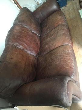 3 Seater Leather Sofa Good Condition