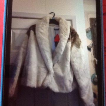 Fur coat new size 14