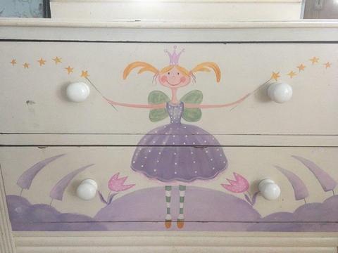 Children’s chest drawers girls bedroom nursery fairy
