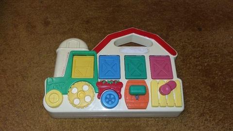 Vintage Fisher Price Tractor activity pop up learning educational toy