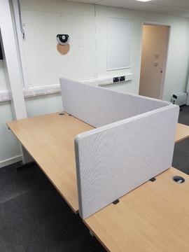 Office desk dividers, various colours and sizes new and used