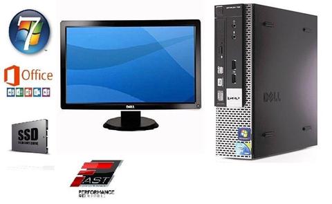 VERY FAST SSD Dell Business 780 Ultra Small Form Factor Desktop PC Computer Dell ST2410 24-Inch