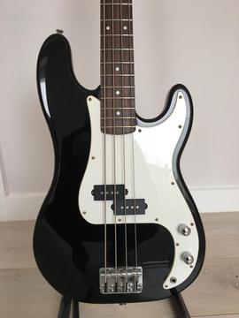 Squier by fender precision P bass affinity. black and white. Plus free lesson