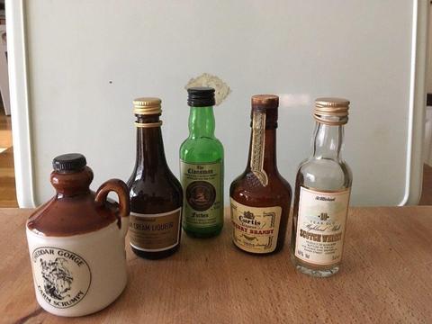 A selection of miniature bottles
