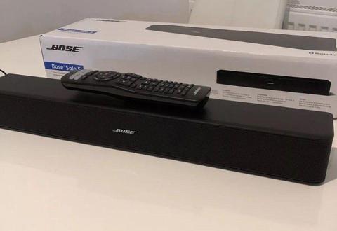 As New - Boxed BOSE Solo 5 - TV Soundbar/Bluetooth Speaker - BOSE Universal Remote/Leads/Sound Bar